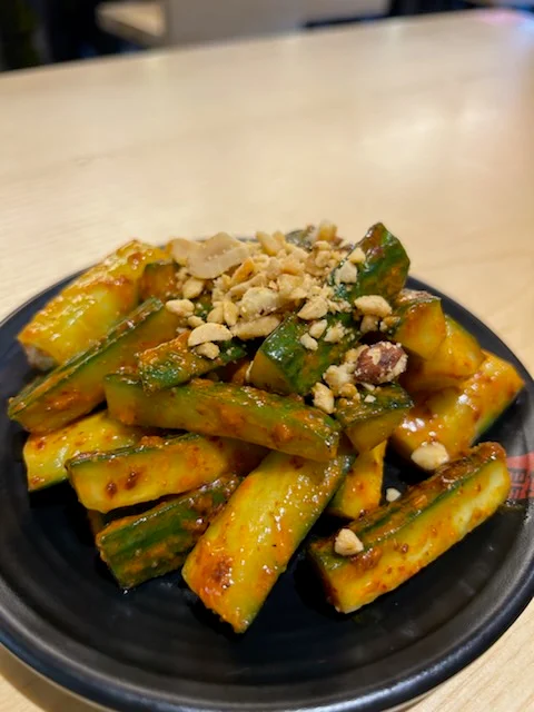 cucumber mix w home made spicy sauce 香辣小黄瓜